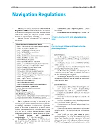 Navigation Regulations