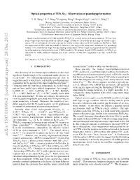 Optical Properties of Tlni2se2 : Observation of Pseudogap Formation