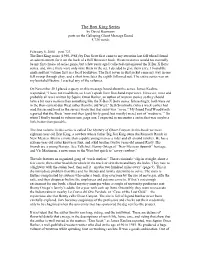 The Bret King Series by David Baumann Posts on the Galloping Ghost Message Board 5,728 Words
