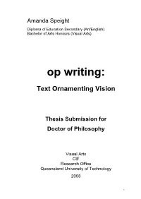 Amanda Speight Thesis