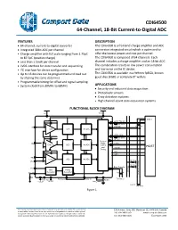 CDI64500 64-Channel, 18-Bit Current-To-Digital