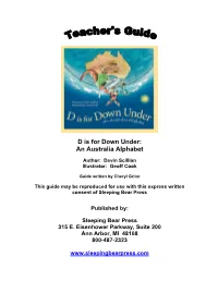 D Is for Down Under: an Australia Alphabet