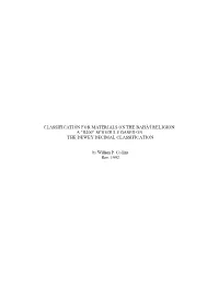Classification for Materials on the Bahá'í Religion: a "B200" Schedule Based on the Dewey Decimal Classification