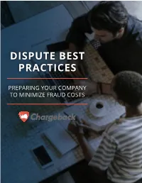 Dispute Best Practices