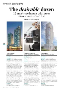 The Desirable Dozen 12 Must-See Luxury Addresses on Our Must-Have List Edited by Lydia Mcnutt