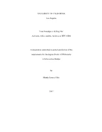Activism, Affect and the Archives of HIV/AIDS a Dissert