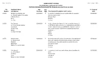 Further Information Request for Week Ending 9Th October, 2020