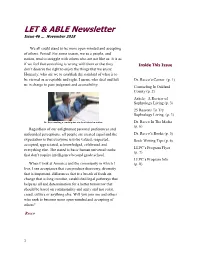 LET & ABLE Newsletter