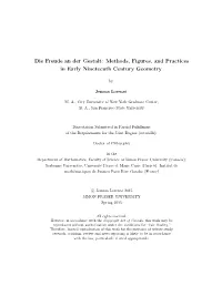 Methods, Figures, and Practices in Early Nineteenth Century Geometry