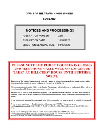 Notices and Proceedings for Scotland