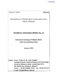 Structural Geology of Maliau Basin and Surrounding