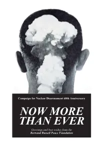 The Beginning Since Atomic Weapons Were First Used in 1945 It Is Odd That There Was No Big Campaign Against Them Until 1957