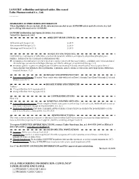 These Highlights Do Not Include All the Information Needed to Use LONSURF Safely and Effectively
