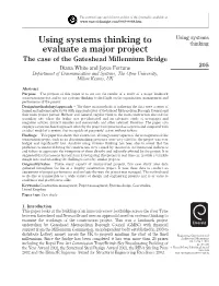 Using Systems Thinking to Evaluate a Major Project