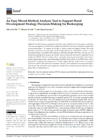 An Easy Mixed-Method Analysis Tool to Support Rural Development Strategy Decision-Making for Beekeeping