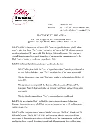 Appeals Court Says Pfizer's Method of Use Patent Invalid