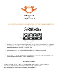 Copyright and Citation Considerations for This Thesis/ Dissertation