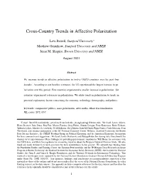 Cross-Country Trends in Affective Polarization