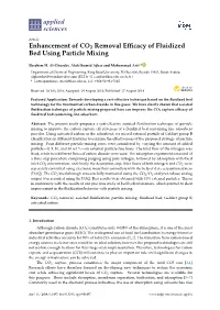 Enhancement of CO2 Removal Efficacy of Fluidized Bed Using