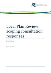 Local Plan Review Scoping Consultation Responses