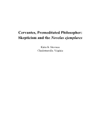 Skepticism and the Novelas Ejemplares