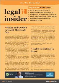 Slater and Gordon in World Microsoft First DACB to Shift 3E to Azure