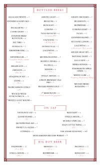 06.17.20 Beer and Drinks List