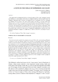 A Note on the Thrax of Euphorion: Sh 15.Ii.1Ff