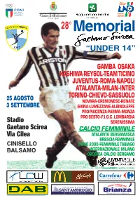Libretto Scirea 2009