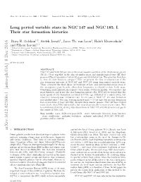 Long Period Variable Stars in NGC 147 and NGC 185. I. Their Star
