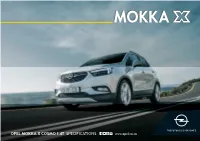 Opel Mokka X Cosmo 1.4T Specifications
