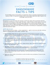 Ransomware Facts and Tips