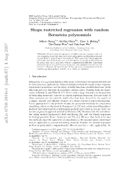 Shape Restricted Regression with Random Bernstein Polynomials 189 Where Xk Are Design Points, Yjk Are Response Variables and Ǫjk Are Errors