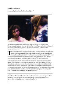 UMBRIA JAZZ 2001 a Review by Jazzchord Editor Eric Myers