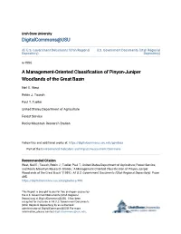 A Management-Oriented Classification of Pinyon-Juniper Woodlands of the Great Basin