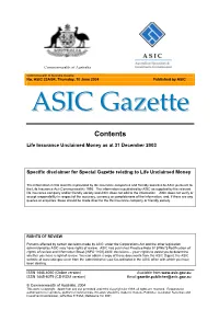 ASIC 23A/04, Thursday, 10 June 2004 Published by ASIC