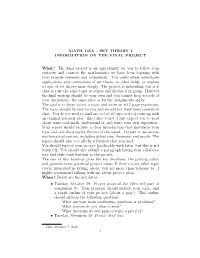Final Project Information