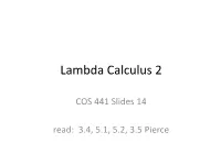 Lambda Calculus 2