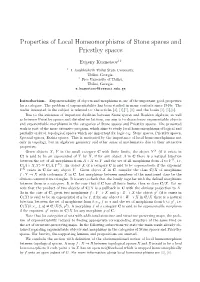 Properties of Local Homeomorphisms of Stone Spaces and Priestley Spaces