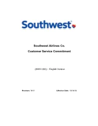 Southwest Airlines Customer Service Commitment
