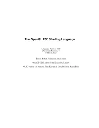 The Opengl ES Shading Language