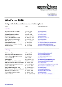 What's on 2016