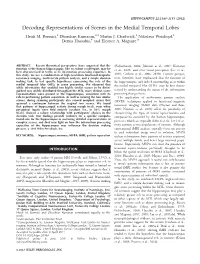 Decoding Representations of Scenes in the Medial Temporal Lobes