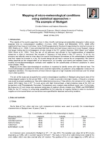 Mapping of Micro-Meteorological Conditions Using Statistical