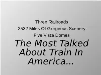 Mark Williams' Presentation California Zephyr