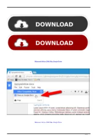 Microsoft Office 2016 Mac Google Drive