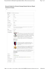Royal Armoured Corps) Page 1 of 3