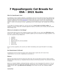 7 Hypoallergenic Cat Breeds for ESA - 2021 Guide