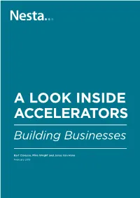 A LOOK INSIDE ACCELERATORS Building Businesses