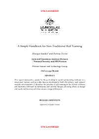 A Simple Handbook for Non-Traditional Red Teaming